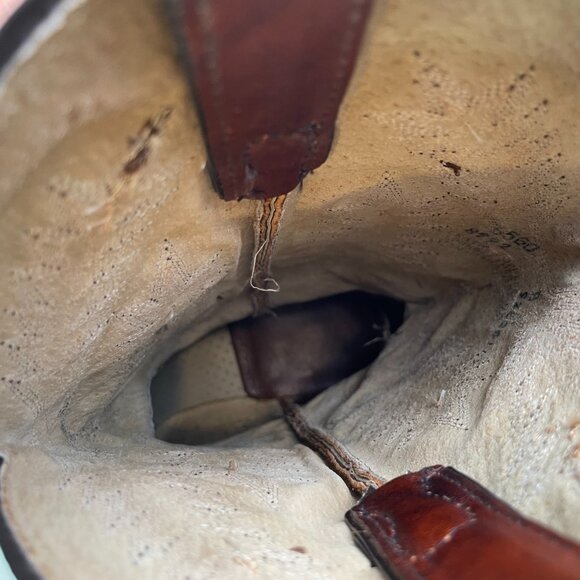 Abilene Men's Size 9D Cowboy Western Boots Brown Leather Vibram Sole - Picture 12 of 16